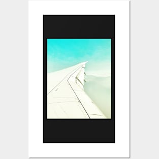 White Wing in Blue Skies Posters and Art